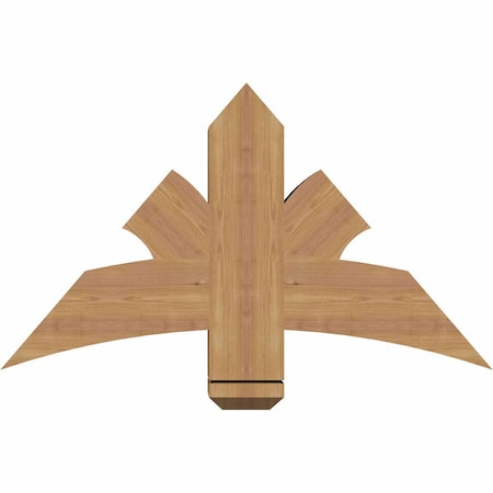 Ekena Millwork Davenport Timber Gable Bracket, Western Red Cedar, 36"W x 21"H x 5 1/2"D x 5 1/2"F, 14/12 Pitch GBW036X21X0606DAV00SWR